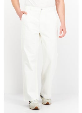 اشتري Men Regular Fit Solid Denim Jeans, White في الامارات