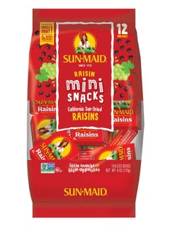 Buy California Sun-Dried Raisin Mini Snacks 12 Mini Boxes 170g in UAE