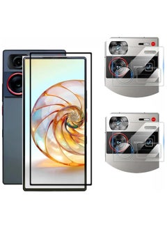 اشتري حامي الشاشة متوافق مع ZTE Nubia Z60 Ultra 5G، [1 حزمة] زجاج مقوى شفاف عالي الوضوح + [2 حزمة] حامي عدسة الكاميرا من الزجاج المقوى المقاوم للخدوش، لا فقاعات في الامارات