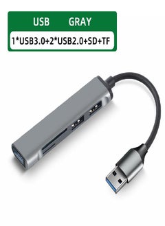 اشتري 5in1 Type-C / USB 3.0 Hub Splitter Adapter OTG Computer Accessories Multi Port Hub for Mouse Keyboard U Disk SD/TF Card Reader في السعودية
