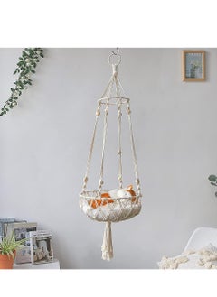 Buy Hand-woven Cat Hanging Bed for Indoor Outdoor Cats Sleeping Climbing Playing Home Decoration White Color in Egypt