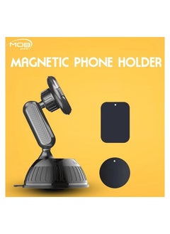 Buy MOB Car Foldable Magnetic Mobile Holder, Car Phone Holder 360° Rotating Adjustable in Saudi Arabia