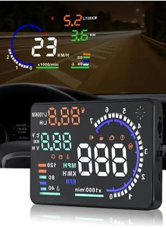 Buy 5.5in HD Car Head-up Display: OBD2 Speedometer & Alarm Accessories for Enhanced Driving in Saudi Arabia