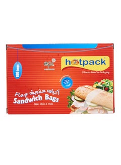 اشتري Hotpack Disposable Plastic Multipurpose Food Storage Sandwich Bag 15x17cm 100 Pieces في الامارات