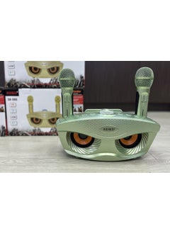 Buy SD306 family KTV audio karaoke mobile phone TV song training machine integrated dual microphone owl speakerSd306s green Sd306s green in UAE