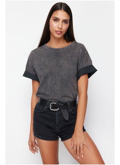 Buy Black Comfort Denim Shorts & Bermuda TWOSS24SR00163 in Egypt