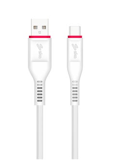 Buy SKA Energy Line-III CC2900 USB-A to USB-C Charge Sync Cable Silicone 1.5M White in UAE