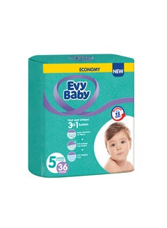 Buy Diapers, Number 5, From 11-25 Kg, Economy Pack - 36 Pieces in Saudi Arabia