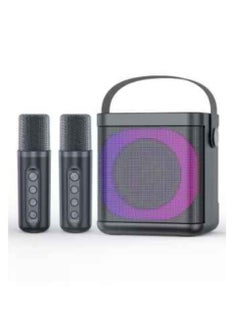 اشتري YS-307 Karaoke Bluetooth Speaker Dual Microphone Card Microphone Integrated K Song Bluetooth Subwoofer في الامارات