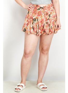 Buy Women Floral Print Skort, Sand Combo in UAE