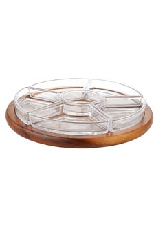 اشتري Rotating or Revolving Chip & Dip set Snack Bowl serving Platter في الامارات