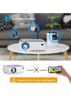 Buy HD Bluetooth Projector - Portable 10000L Projector for Outdoor Movie, Mini Video 1080P Supported Projector with Carry Bag & Tripod, Compatible Computer/Laptop/SD Cards/PS4 in UAE