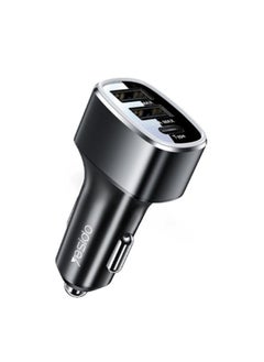 Buy Yesido Y47 49W Double USB+Type-C/USB-C Port Car Fast Charger(Black) in Egypt