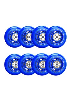 Buy 8 Pack 64mm, 82A/84A Inline Skate Wheels with ABEC-7 Bearing, Indoor/Outdoor Roller Skate Wheels, Roller Blade Skating Wheels, Training Wheels for Scooters,Beginner  Roller Blades Replacement Wheel in Saudi Arabia
