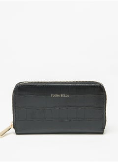 Buy Textured Zip Around Wallet By Shoexpress in UAE