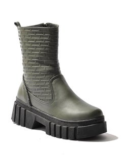 Buy Half Boot Leather Capotine -Green in Egypt