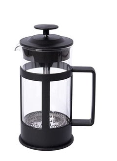 اشتري COOLBABY Coffee & Tea Maker Thick Borosilicate Glass Coffee Maker Stainless Steel Filter Durable Heat Resistant Black (350ml ) في الامارات