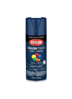 Buy Colormaxx Indoor and Outdoor Spray Paint and Primer Navy Blue 12oz K05529007 in Saudi Arabia