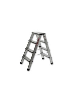 اشتري Aluminum Double Sided Ladder 4 Steps – Lightweight, Sturdy, and Compact for Home and Office Use | 1.8 Meter في الامارات