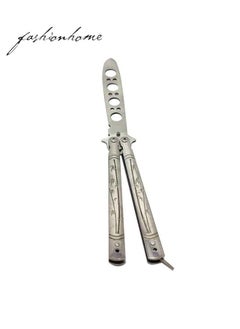 Buy Foldable Stainless Steel Practice Training Butterfly Knife Comb Styling Tool in UAE