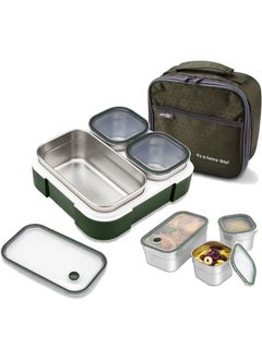 اشتري Stainless Steel Lunch Box for Kid School,Office Lunch Containers,Insulated Bento Lunch Box with Bag في السعودية