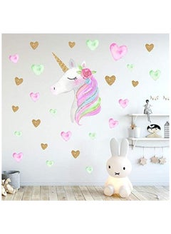 Buy 36X60CM Unicorn Heart Wall Sticker Birthday Party Decoration Kids Unicorn Party Favors Set Supplies DIY Baby Room Home Decor DIY Vinyl Home Wall Decals Kids in UAE