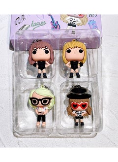 Buy 4 Pcs American Pop Singing Star Taylor Swift Cartoon Keychain in Saudi Arabia