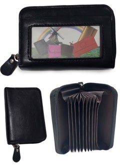 اشتري Leather light easy portable cards holder wallet في مصر