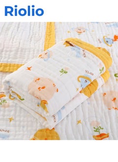 Buy 6-Layer Cotton Blanket, Cute Baby Blanket, 110x110cm Cotton Baby Blanket, Swaddle Blanket, Soft Blanket, Can Be Used as Towel, Baby Blanket for Newborns, Unisex in Saudi Arabia