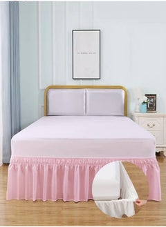 Buy 1 PC. pink elastic bed skirt. in UAE