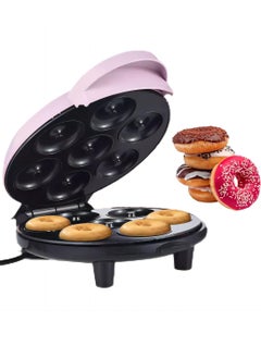 اشتري Electric Donut Maker with Non-Stick Surface – Makes 7 Mini Doughnuts, Pancakes, & More – Pink في الامارات