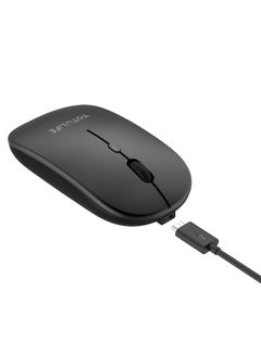 Buy Rechargeable Wireless Mouse Duo Bluetooth/2.4GHz - Black in UAE