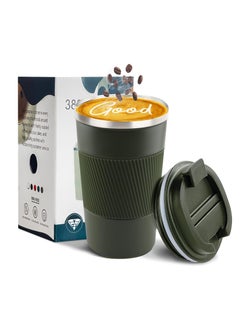 Buy Stainless Steel Vacuum Insulated Tumbler, Travel Coffee Mug Spill Proof with Lid, Thermos Cup, Reusable Coffee Cup for Hot and Cold in Saudi Arabia