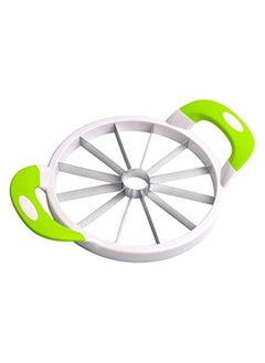 اشتري Watermelon Slicer Cutter Comfort Silicone Handle,Home Stainless Steel Round Fruit Vegetable Slicer Cutter Peeler Corer Server for Cantaloup Melon Pineapple Honeydew في الامارات