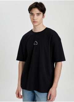 Buy Oversize Fit Crew Neck Printed T-Shirt in UAE