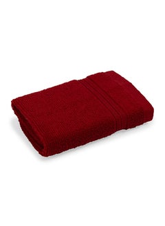 Buy Just Home Face Towel, Red - 350 GSM, 30x30 cm in UAE