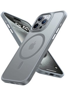 اشتري حافظة Guardian Magnetic Series (X00FX0876) لهاتف iPhone 15 Pro Max باللون الرمادي التيتانيوم في الامارات