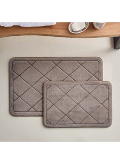 Buy Bella 2-Pieces Memory Foam Bath Mat Set 80 x 50 cm in Saudi Arabia