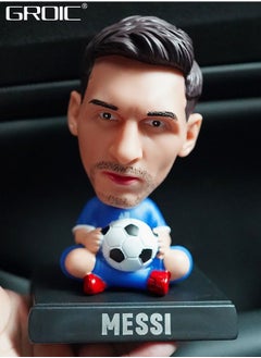 Buy Messi for Car Dashboard Bobble Head Figures Car Decoration Ornaments Auto Interior Decor,Football Star Car Ornaments in UAE