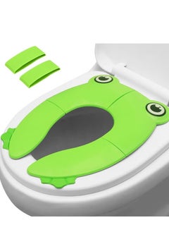 Buy Toilet Seat Cover | Folding Travel Toilet Seat for Children and Potty Training | Portable Silicone Toilet Seat for Toddlers, Boys & Girls with Non-Slip Silicone Pads | Recyclable Toilet Seat in UAE