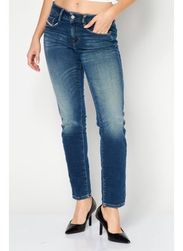 اشتري Women Washed Stretchable Denim Jeans, Blue في الامارات