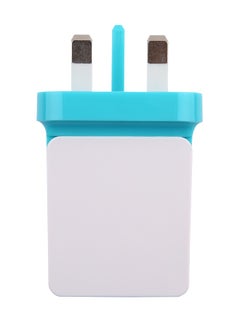 اشتري Wall Charger 3.4A, 1A+2.4A USB Car Charger White/Blue في السعودية