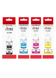 Buy Ink GI-490 Black (135ml) / Cyan / Yellow / Magenta (100ml) for Canon PIXMA in Saudi Arabia