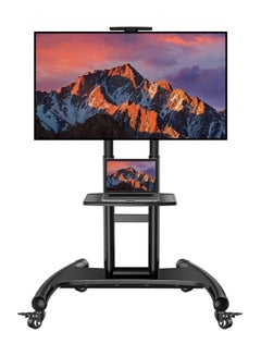Buy Premium Heights adjustment Tv stand Up To 1220mm 2130mm TV stand with wheels for 32 to 70 inch LED,LCD Led Flat& curved Tvs,Height Aadjustable tv cart in UAE