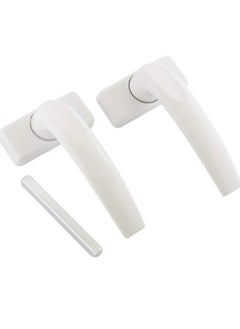 Buy Door Handles 2 Piece Aluminum Alloy Door Handle Solid Aluminum Handle White Aluminum Door Handle Fits Common Doors And Balcony Doors in Saudi Arabia