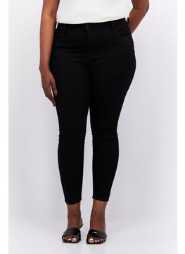 اشتري Women Super Skinny Fit Plain Stretchable Denim Jean, Black في الامارات