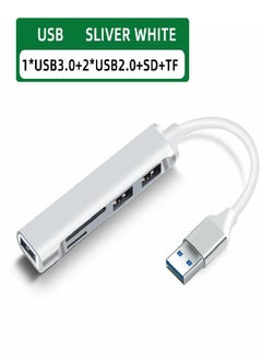 Buy 5in1 Type-C / USB 3.0 Hub Splitter Adapter OTG Computer Accessories Multi Port Hub for Mouse Keyboard U Disk SD/TF Card Reader in Saudi Arabia