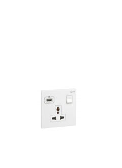 اشتري Legrand Universal Switch Socket 1Gang + USB A-Type Galion White في الامارات