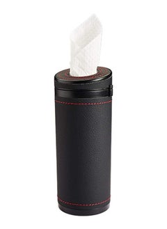 Buy Car Tissue Tube, Cylinder Tissue Box PU Leather Round Tissues Container for Car Cup Holder, Up to 30 Count Tissue in Saudi Arabia