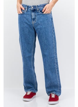 Buy Men Straight Fit Washed Non-Stretchable Denim Jeans, Blue in UAE